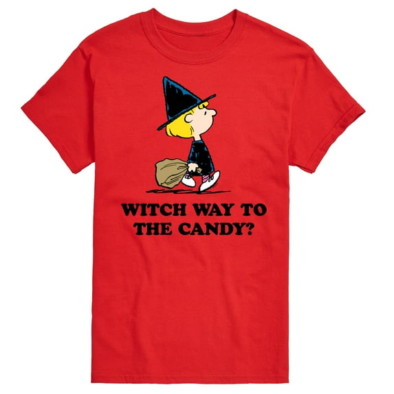 Peanuts - Witch Way To The Candy - Men's Short Sleeve Graphic T-Shirt