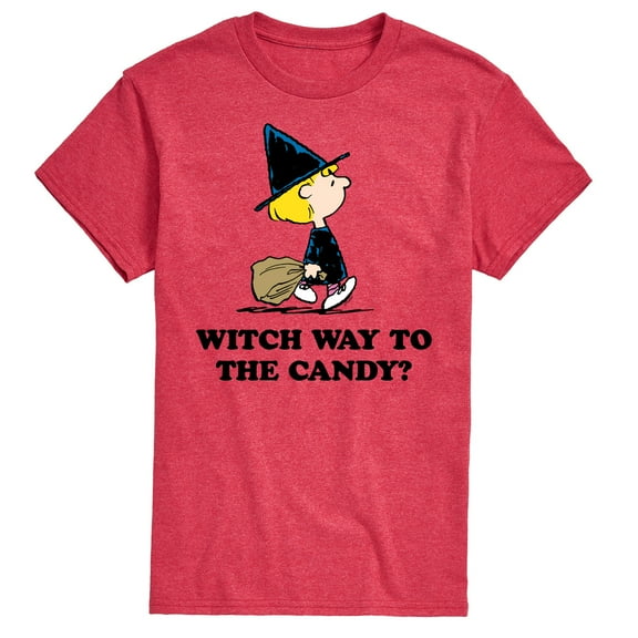 Peanuts - Witch Way To The Candy - Men's Short Sleeve Graphic T-Shirt