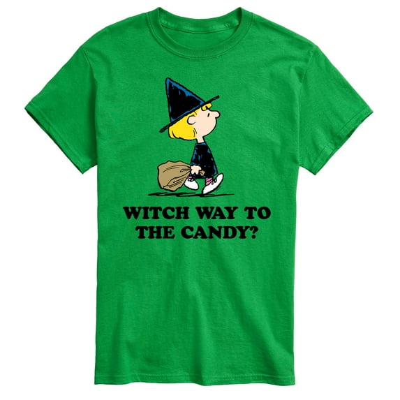 Peanuts - Witch Way To The Candy - Men's Short Sleeve Graphic T-Shirt