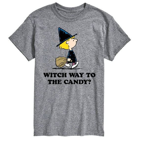 Peanuts - Witch Way To The Candy - Men's Short Sleeve Graphic T-Shirt