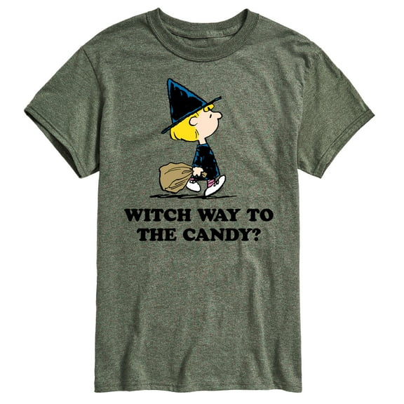Peanuts - Witch Way To The Candy - Men's Short Sleeve Graphic T-Shirt