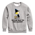 thumbnail image 1 of Peanuts - Witch Way To The Candy - Toddler And Youth Crewneck Fleece Sweatshirt, 1 of 6