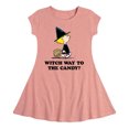 thumbnail image 1 of Peanuts - Witch Way To The Candy - Toddler And Youth Girls Fit And Flare Dress, 1 of 1