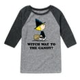 thumbnail image 1 of Peanuts - Witch Way To The Candy - Toddler And Youth Raglan Graphic T-Shirt, 1 of 5