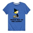 thumbnail image 1 of Peanuts - Witch Way To The Candy - Toddler And Youth Short Sleeve Graphic T-Shirt, 1 of 6