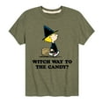 thumbnail image 1 of Peanuts - Witch Way To The Candy - Toddler And Youth Short Sleeve Graphic T-Shirt, 1 of 6