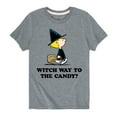 thumbnail image 1 of Peanuts - Witch Way To The Candy - Toddler And Youth Short Sleeve Graphic T-Shirt, 1 of 6