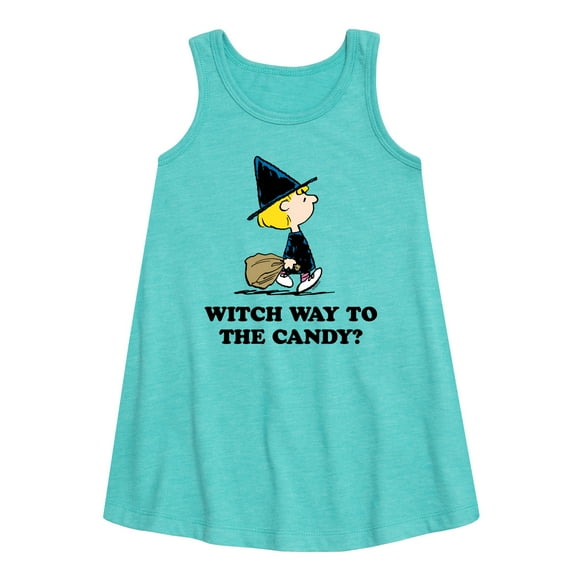 Peanuts - Witch Way To The Candy - Toddler and Youth Girls A-line Dress