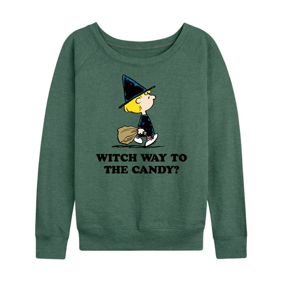 Peanuts - Witch Way To The Candy - Women's Lightweight French Terry Long Sleeve Shirt