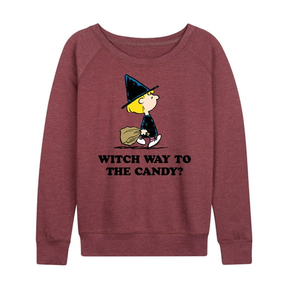 Peanuts - Witch Way To The Candy - Women's Lightweight French Terry Long Sleeve Shirt