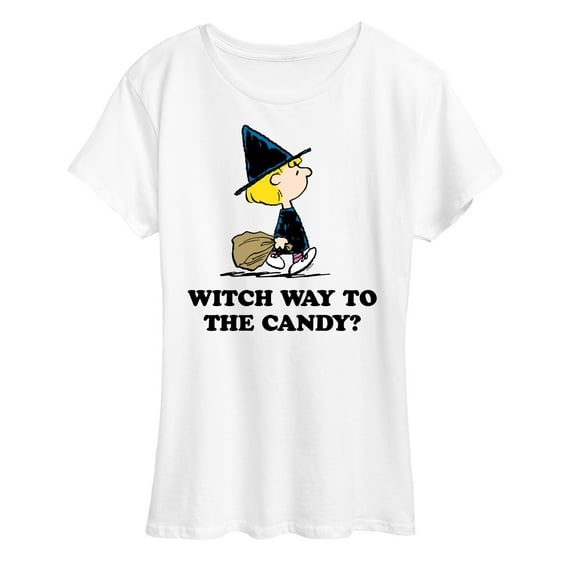 Peanuts - Witch Way To The Candy - Women's Short Sleeve Graphic T-Shirt