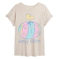 thumbnail image 1 of Peanuts - Wo Happy Easter - Juniors Oversized Graphic T-Shirt, 1 of 5