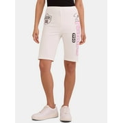 Peanuts Women's Graphic Print Biker Shorts, Sizes XXS-XXL