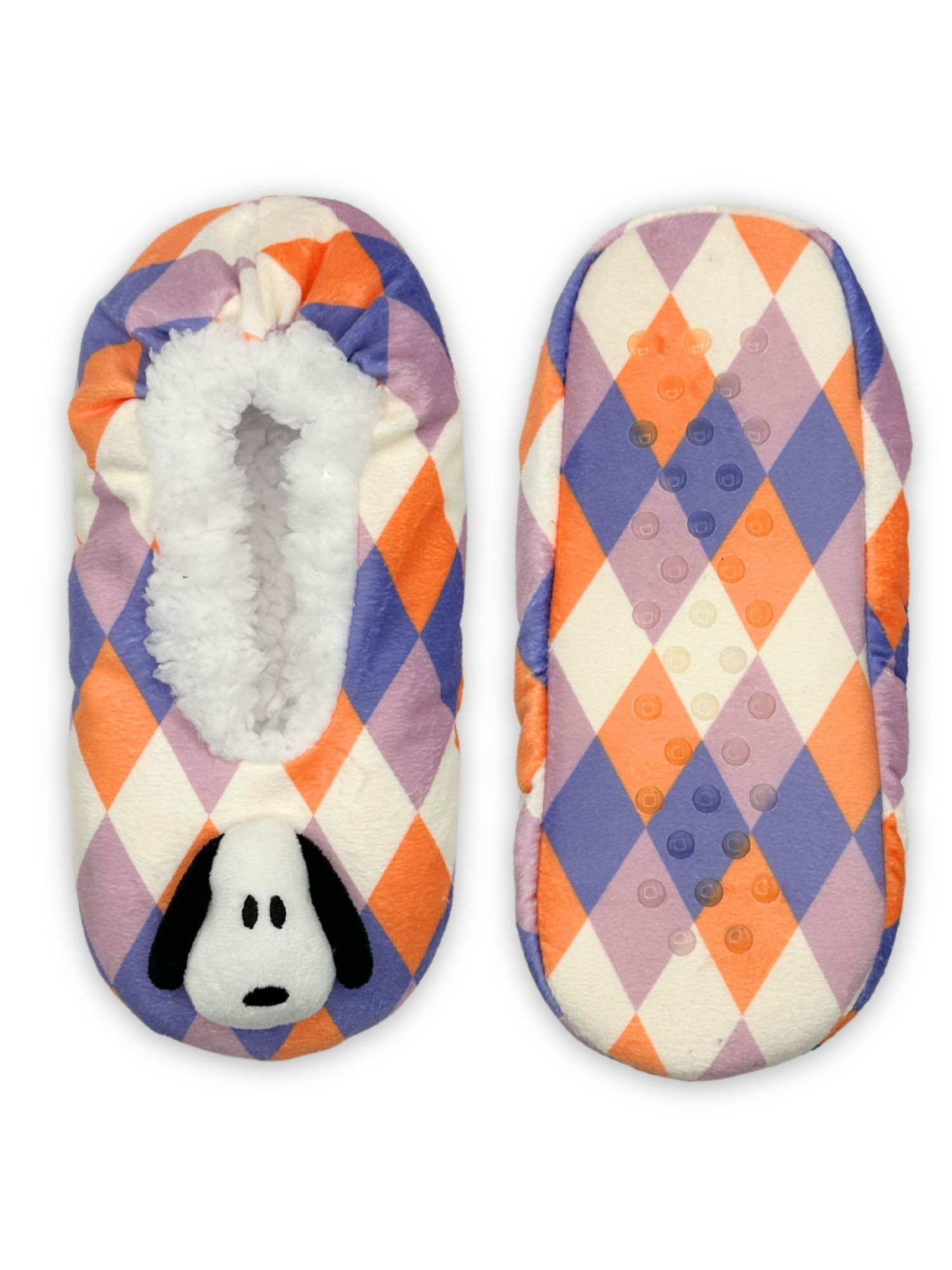 Peanuts Women's Halloween Fuzzy Babba 3D Slipper Socks, 1-Pack, Size 7 ...