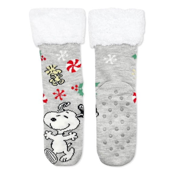 Peanuts Women's Holiday Slipper Socks, 1-Pack, Size 4-10