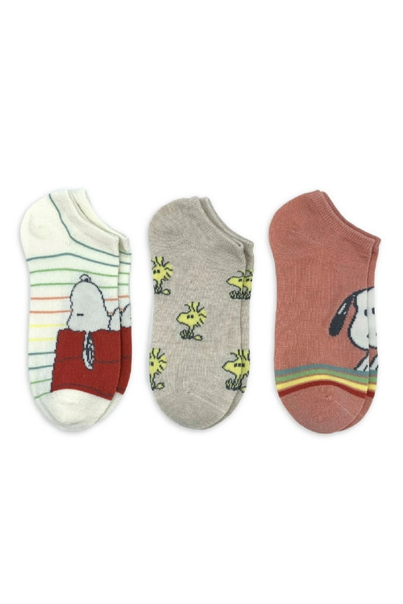 Women's Print No Show Socks, 3-Pack, Shoe Size 4-10