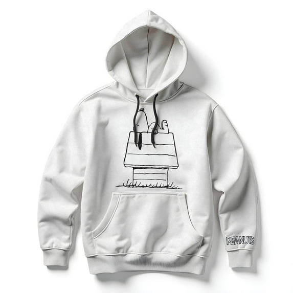 Peanuts Women's Pullover Hoodie - Snoopy Doghouse Embroidered Hooded Sweatshirt for Women and Juniors (Sizes XXS-XXL)