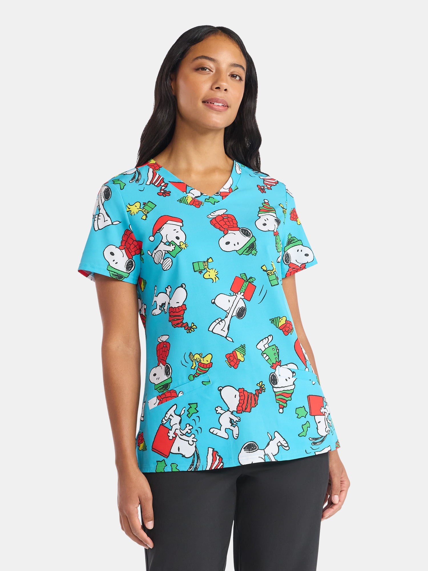 Peanuts Women's Scrub Top, Sizes S-3XL