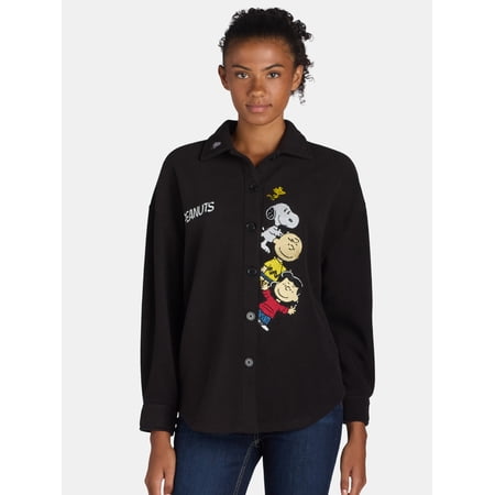 Peanuts Women's Shacket, Sizes XXS-XXL