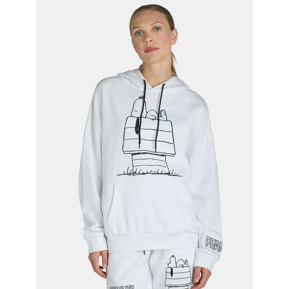 Peanuts Women's Snoopy Doghouse Embroidered Hoodie