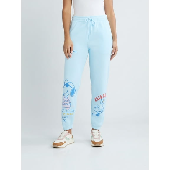 Peanuts Women’s Snoopy Graphic Jogger Pants, Sizes XXS-XXL