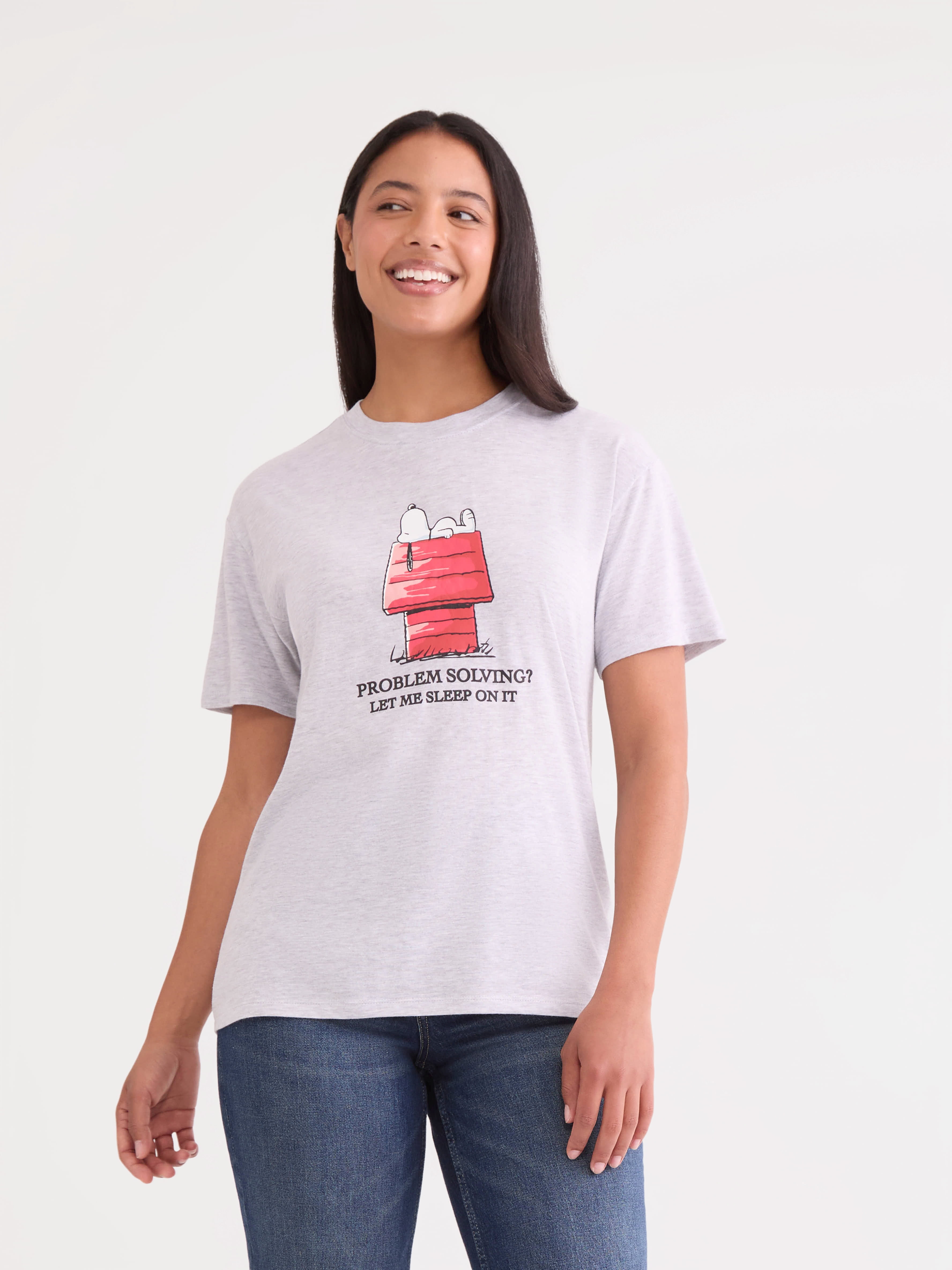 Peanuts Women’s Snoopy Graphic Tee, Sizes XXS-XXL