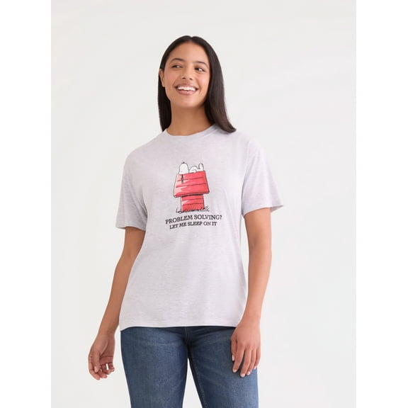 Peanuts Women’s Snoopy Graphic Tee, Sizes XXS-XXL
