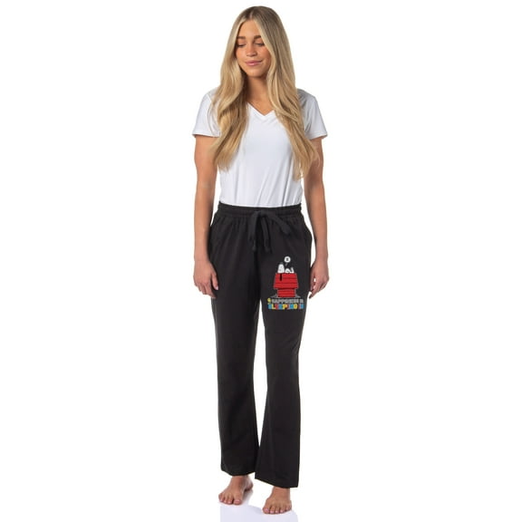 Peanuts Women's Snoopy Happiness Is Sleeping In Sleep Pajama Pants