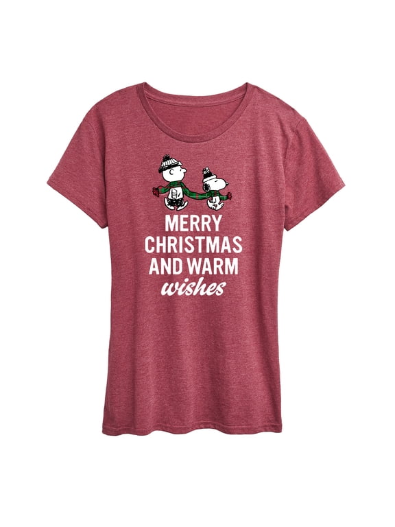 - Women's Snoopy Winter Fun Short Sleeve Graphic Tshirts