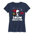 thumbnail image 1 of Peanuts - Women's Snoopy Winter Fun Short Sleeve Graphic Tshirts, 1 of 6