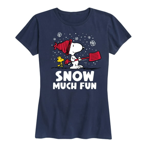 Peanuts - Women's Snoopy Winter Fun Short Sleeve Graphic Tshirts