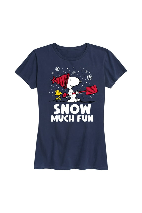 - Women's Snoopy Winter Fun Short Sleeve Graphic Tshirts