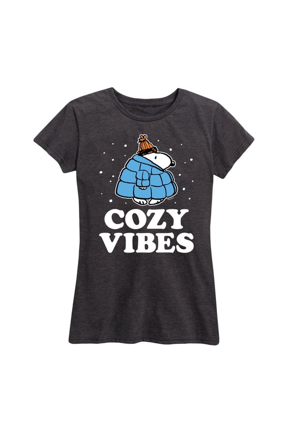 - Women's Snoopy Winter Fun Short Sleeve Graphic Tshirts