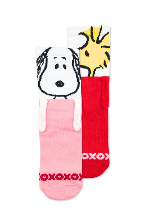 Women's Valentine's Day Magnetic Arms Mid-Crew Socks, 1-Pack, Size 4-10