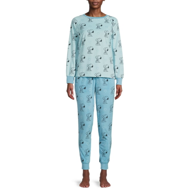 Peanuts Women's and Women's Plus Snoopy Pajama Set, 2-Piece - Walmart.com