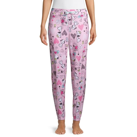 Peanuts Women's and Women's Plus Snoopy Sleep Joggers