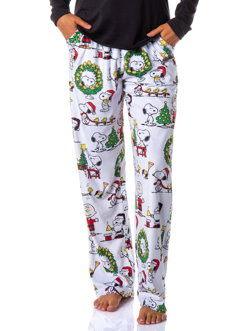 PJammy Womens Christmas Pajama Pants, Snoopy and Charlie Brown