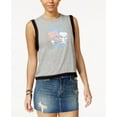 thumbnail image 1 of Peanuts Womens Juniors Crochet Trim Graphic Tank Top, 1 of 2