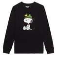 thumbnail image 1 of Peanuts Womens Snoopy Scout Crew Graphic T-Shirt, Black, Small, 1 of 1