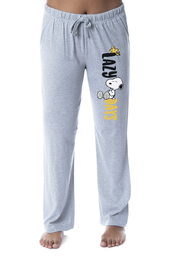 Peanuts Womens' Snoopy and Woodstock Lazy Days Sleep Pajama Pants