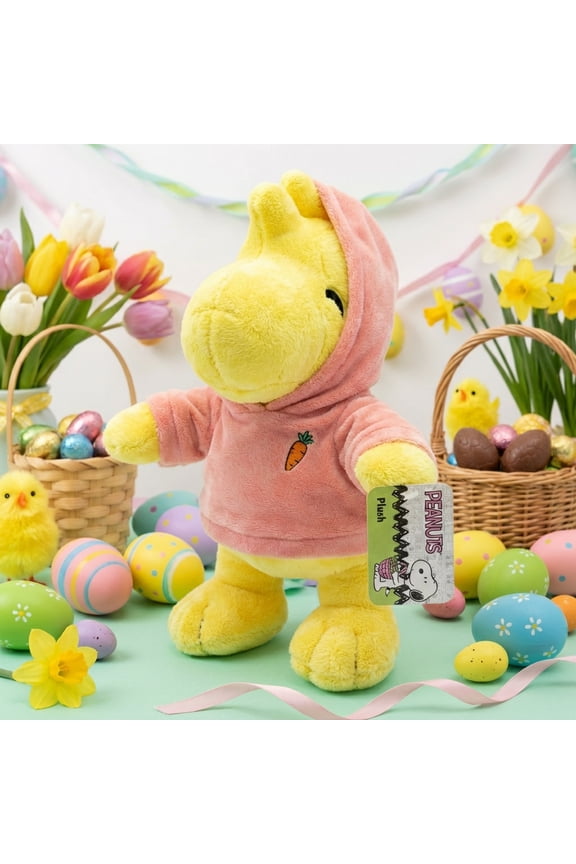 Peanuts Woodstock 12" Plush Stuffed Animal Pink Carrot Hoodie By Ruz