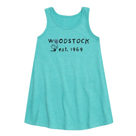 Peanuts - Woodstock 1969 - Youth Girls A-line Dress