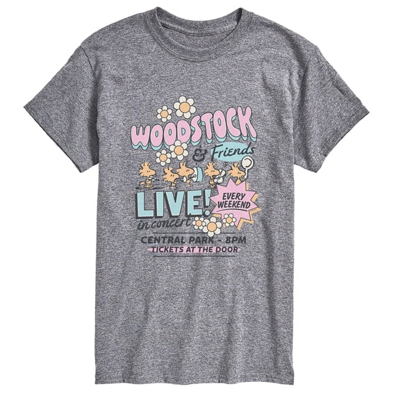 Peanuts - Woodstock And Friends Band Tee - Men's Short Sleeve Graphic T-Shirt