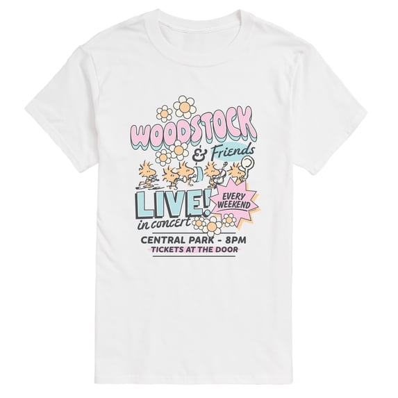 Peanuts - Woodstock And Friends Band Tee - Men's Short Sleeve Graphic T-Shirt