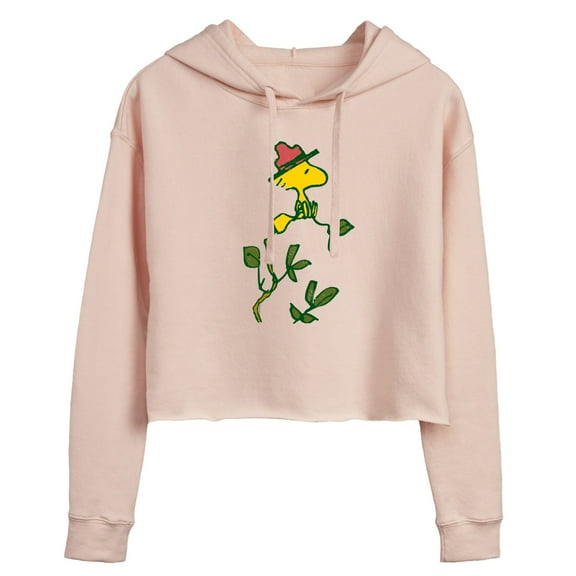 Peanuts - Woodstock Branch - Juniors Cropped Pullover Hoodie