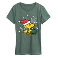 thumbnail image 1 of Peanuts - Woodstock Christmas - Women's Short Sleeve Graphic T-Shirt, 1 of 5