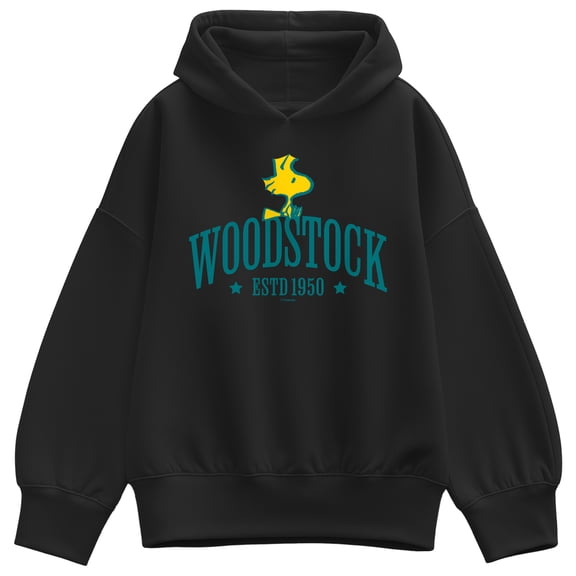 Peanuts - Woodstock Collegiate - Women's Oversized Fleece Hoodie Sweatshirt