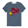 thumbnail image 1 of Peanuts - Woodstock Floral Heart - Toddler And Youth Short Sleeve Graphic T-Shirt, 1 of 5