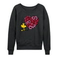 thumbnail image 1 of Peanuts - Woodstock Floral Heart - Women's French Terry Long Sleeve Shirt, 1 of 5