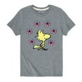 thumbnail image 1 of Peanuts - Woodstock Floral - Toddler And Youth Short Sleeve Graphic T-Shirt, 1 of 5